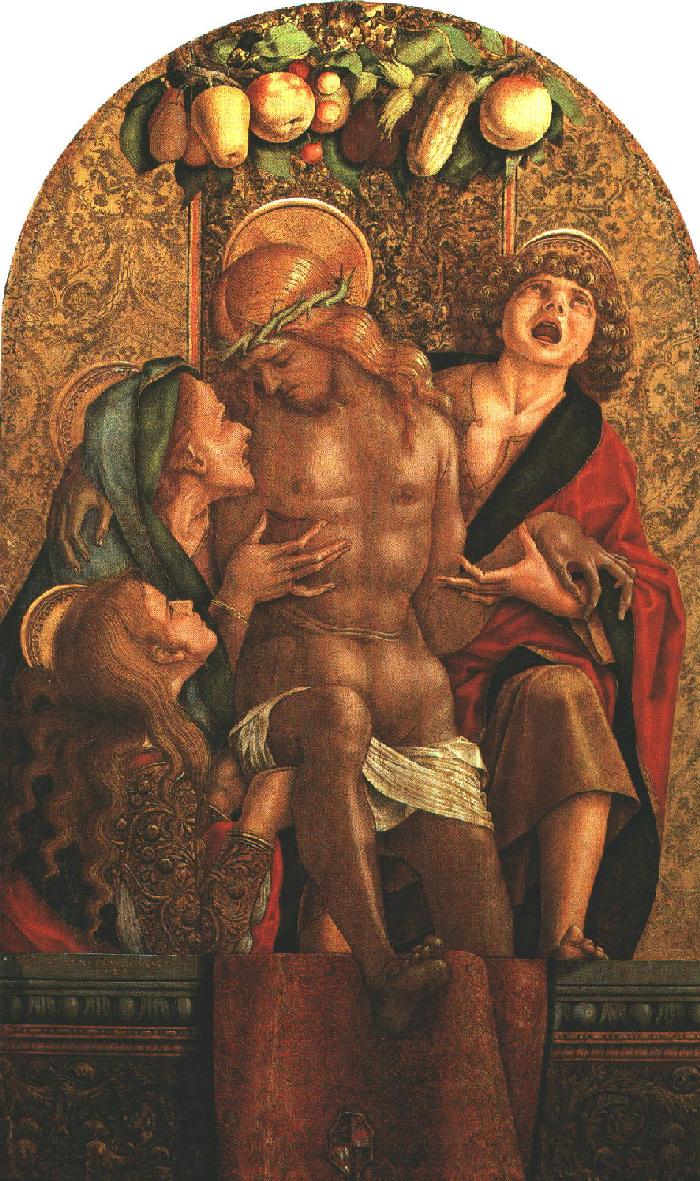 CRIVELLI, Carlo Lamentation over the Dead Christ fdg